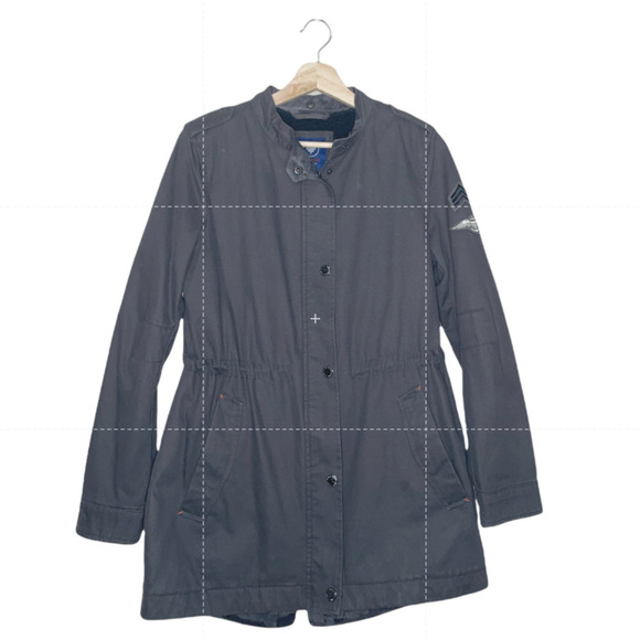 Halifax Traders Coat Womens Small S Gray Military Style Cotton Lined Outerwear - Picture 12 of 12